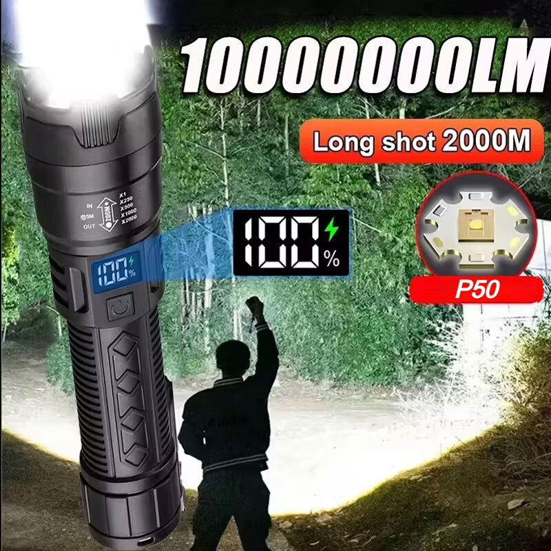 Camping Cooking Fish - Linternas LED de Alta Potencia, 2000LM,