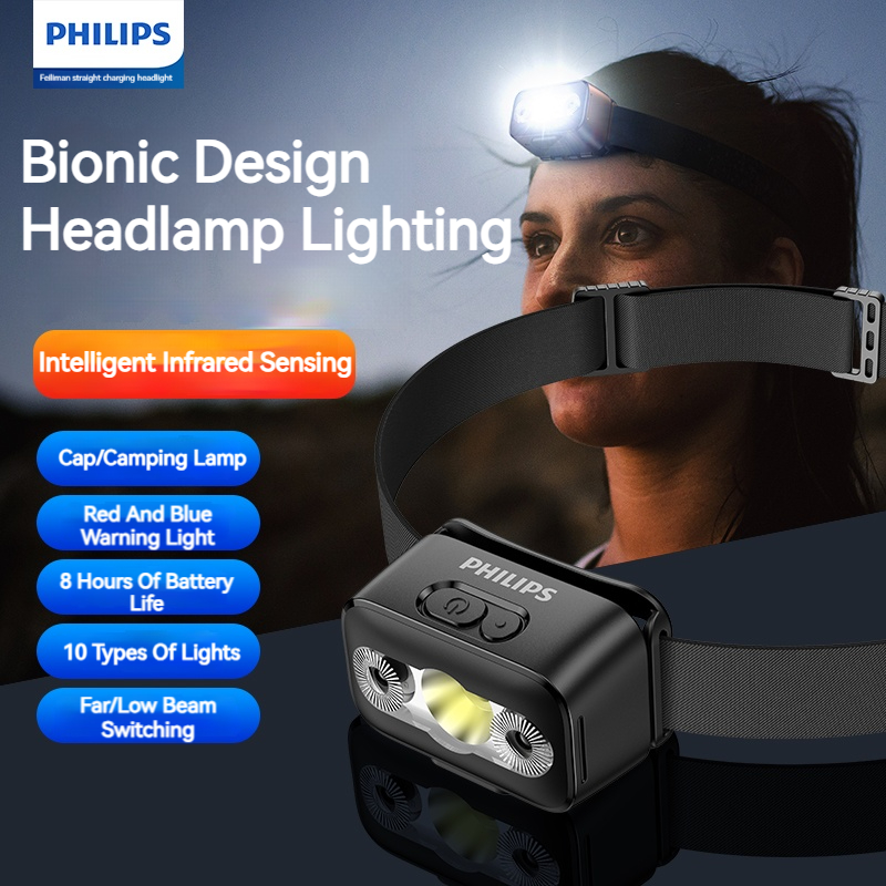 Camping Cooking Fish - Philips-linterna frontal LED con Sensor, diez