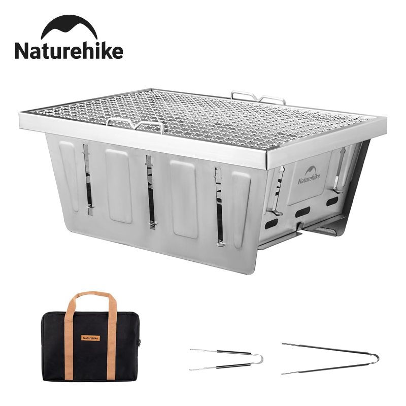 Camp Grill Portable Folding - Parrilla de carbón Naturehike para acampar,