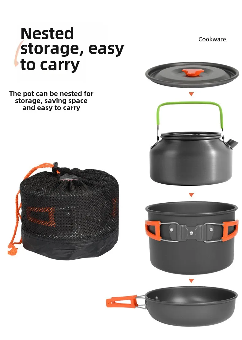 Camping Cooking Set Ds 308 - Juego de utensilios de cocina DS-308