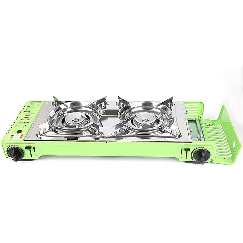 Camping Double Cooking Stove - Mesa de Camping Portátil para Exteriores,