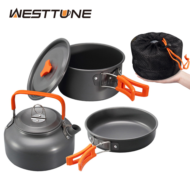 Camping Cooking Wok - WESTTUNE-Kit de utensilios de cocina para