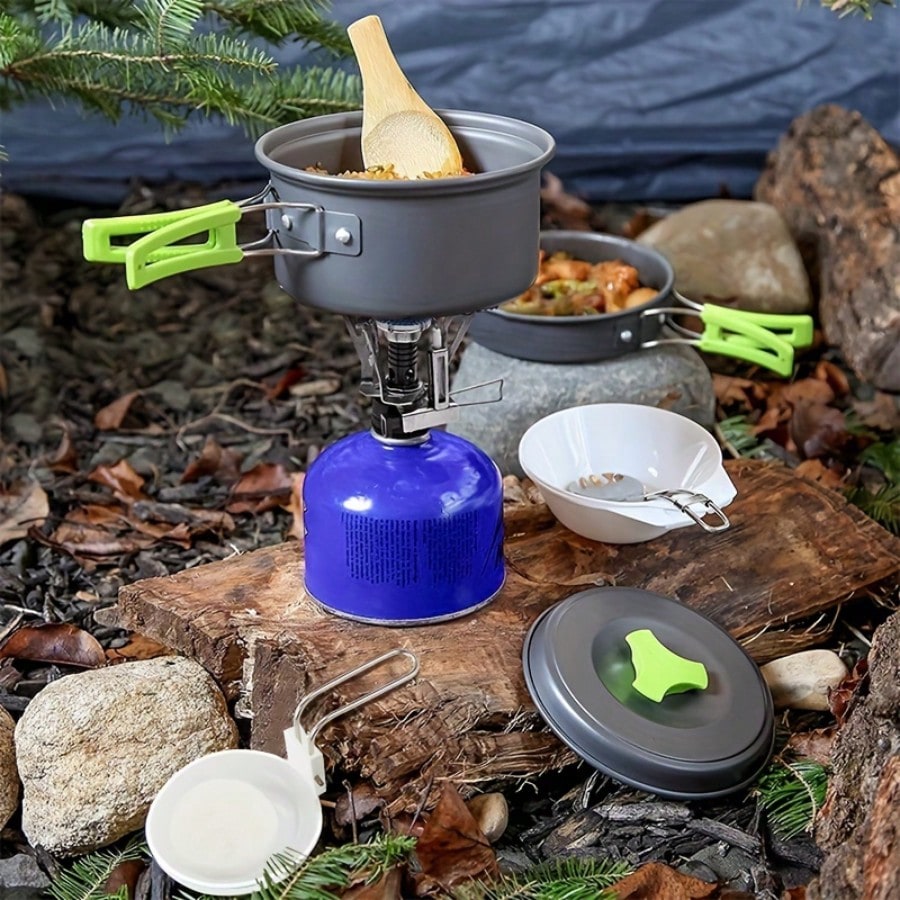 Camping Cooking Backpack - Juego de Cocina para Camping: Vajilla