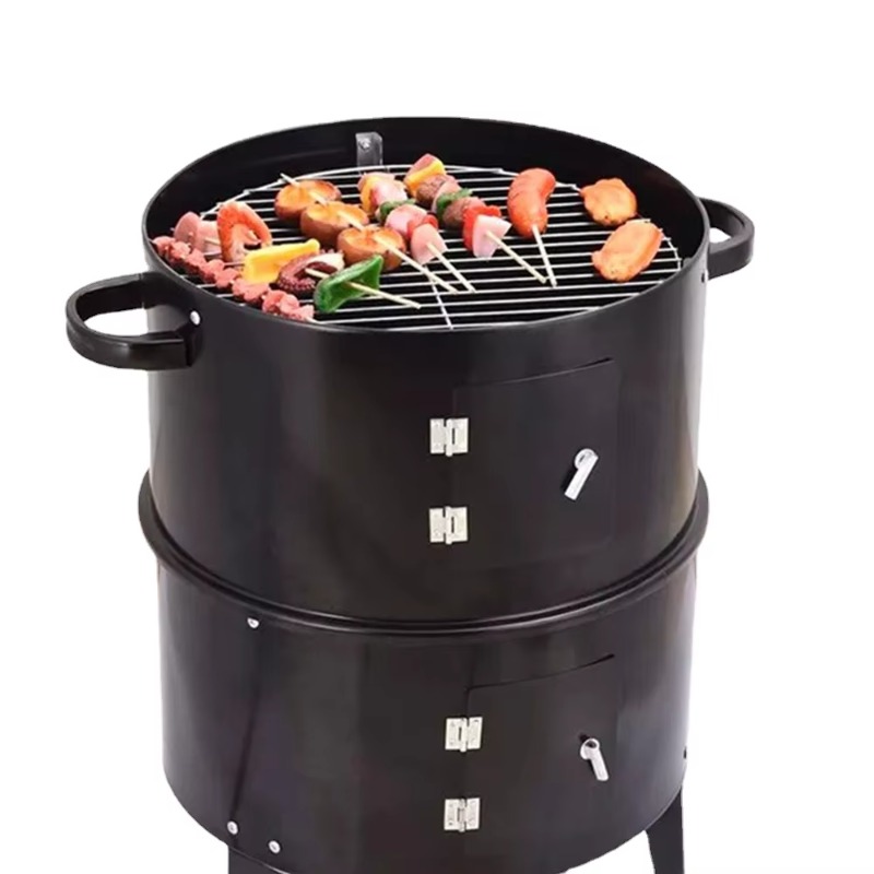 Camping Double Cooking Stove - Parrilla g3BBQ, estufa de carbón redonda,