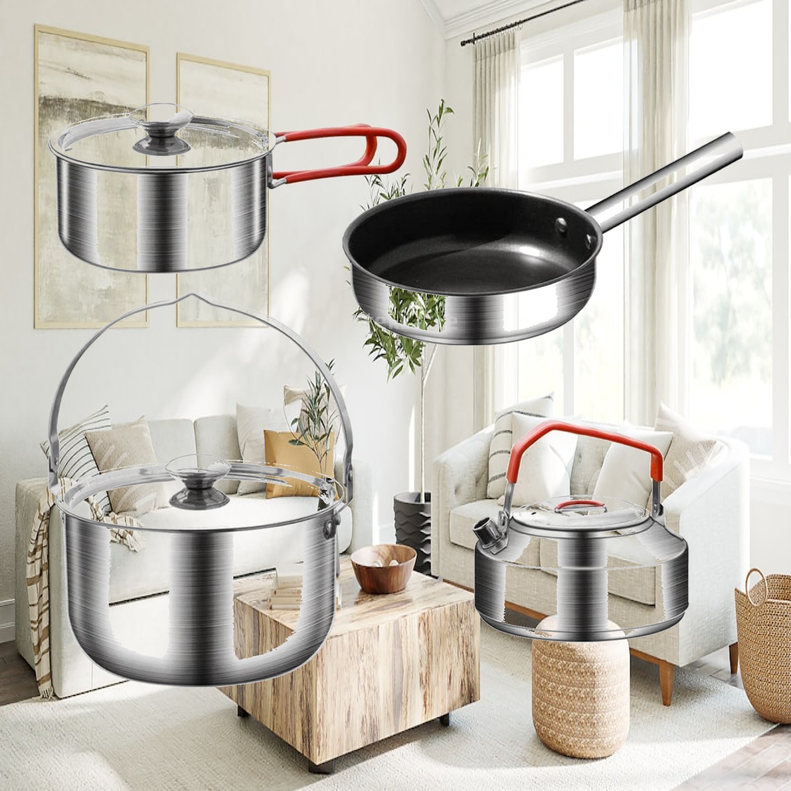 Camping Cooking Set For 4 - Juego de utensilios de cocina plegables