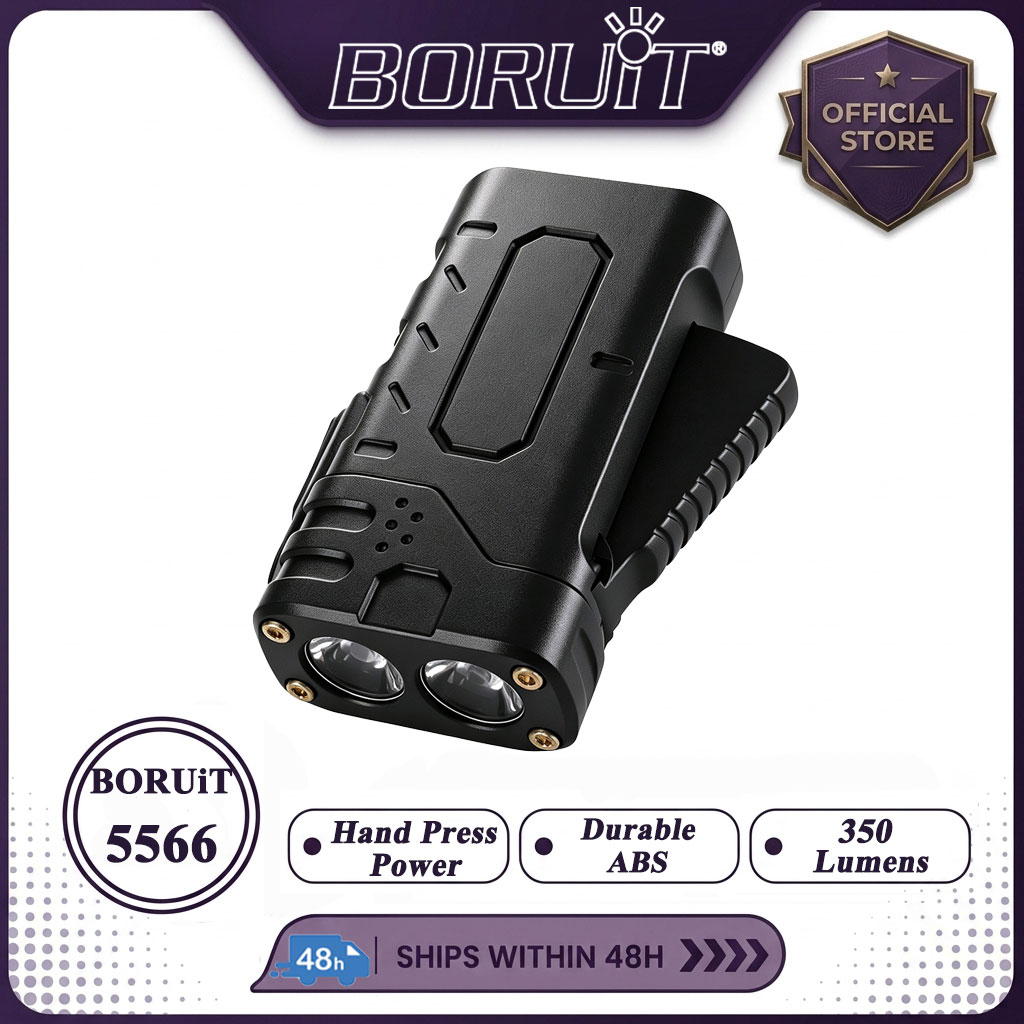Camping Cooking Fish - Linterna LED EDC de Manivela BORUIiT,