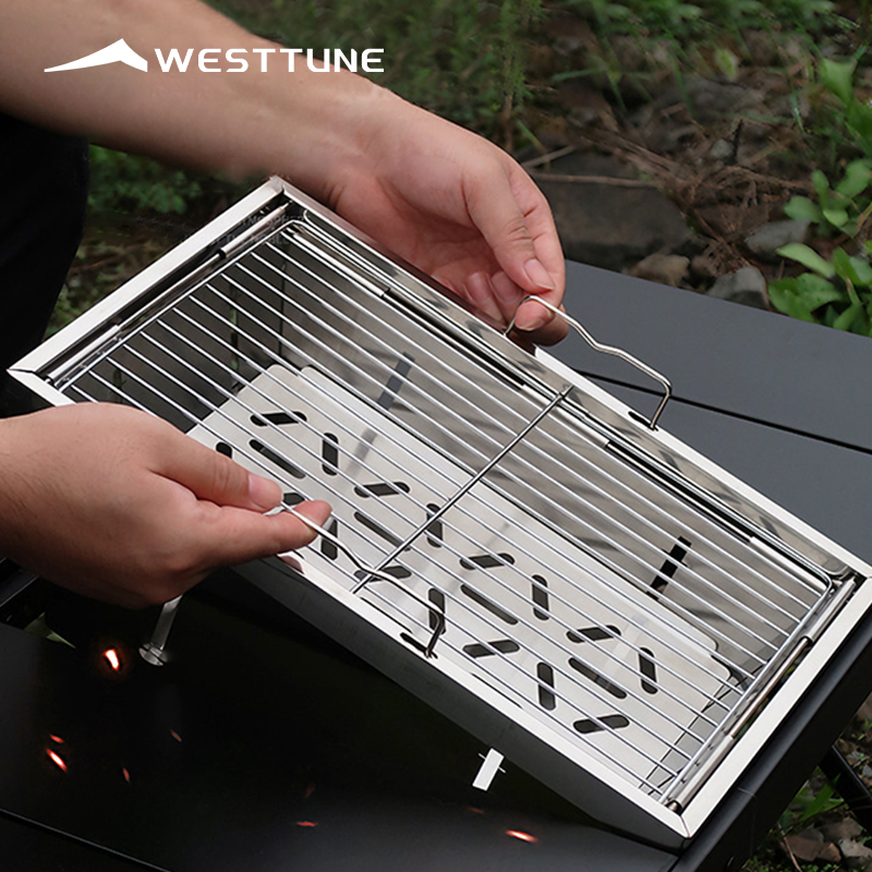 Camp Grill Portable Folding - WESTTUNE IGT-parrilla de barbacoa plegable, estufa