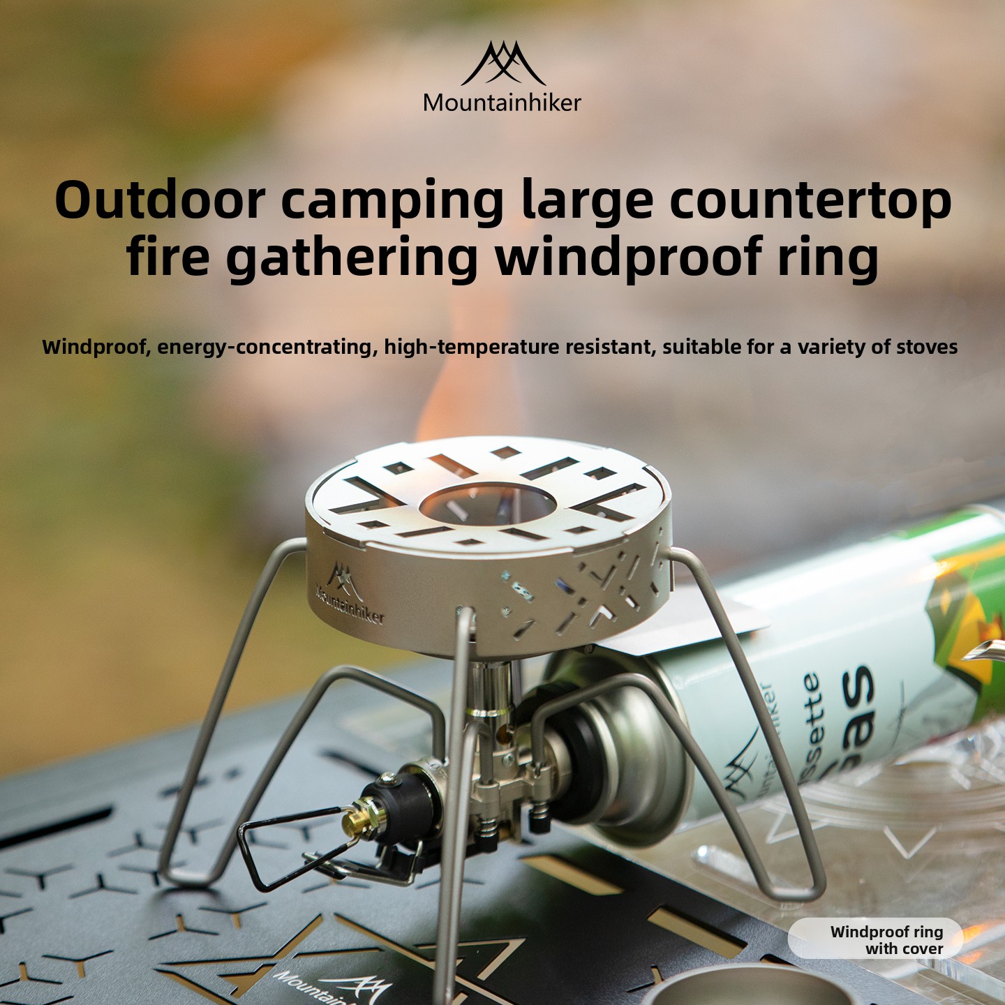 Camping Cooking Ring - MOUNTAINHIKER Anillo a prueba de viento