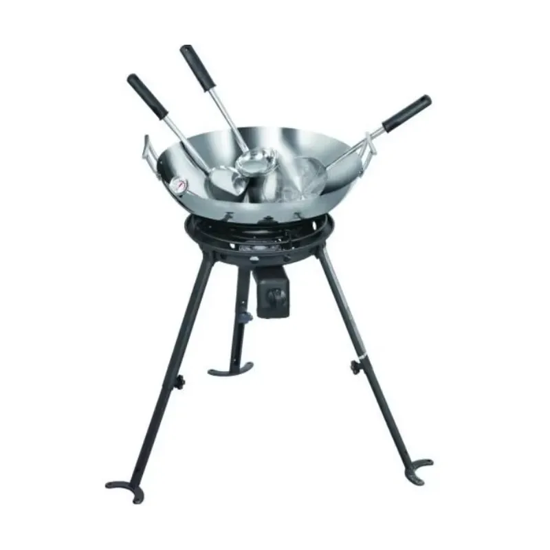 Camping Cooking Wok - Estufa de Gas Portátil para Acampar