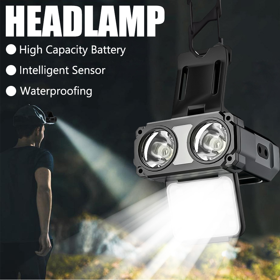 Camping Cooking Fish - Sensor COB LED faro tapa Clip