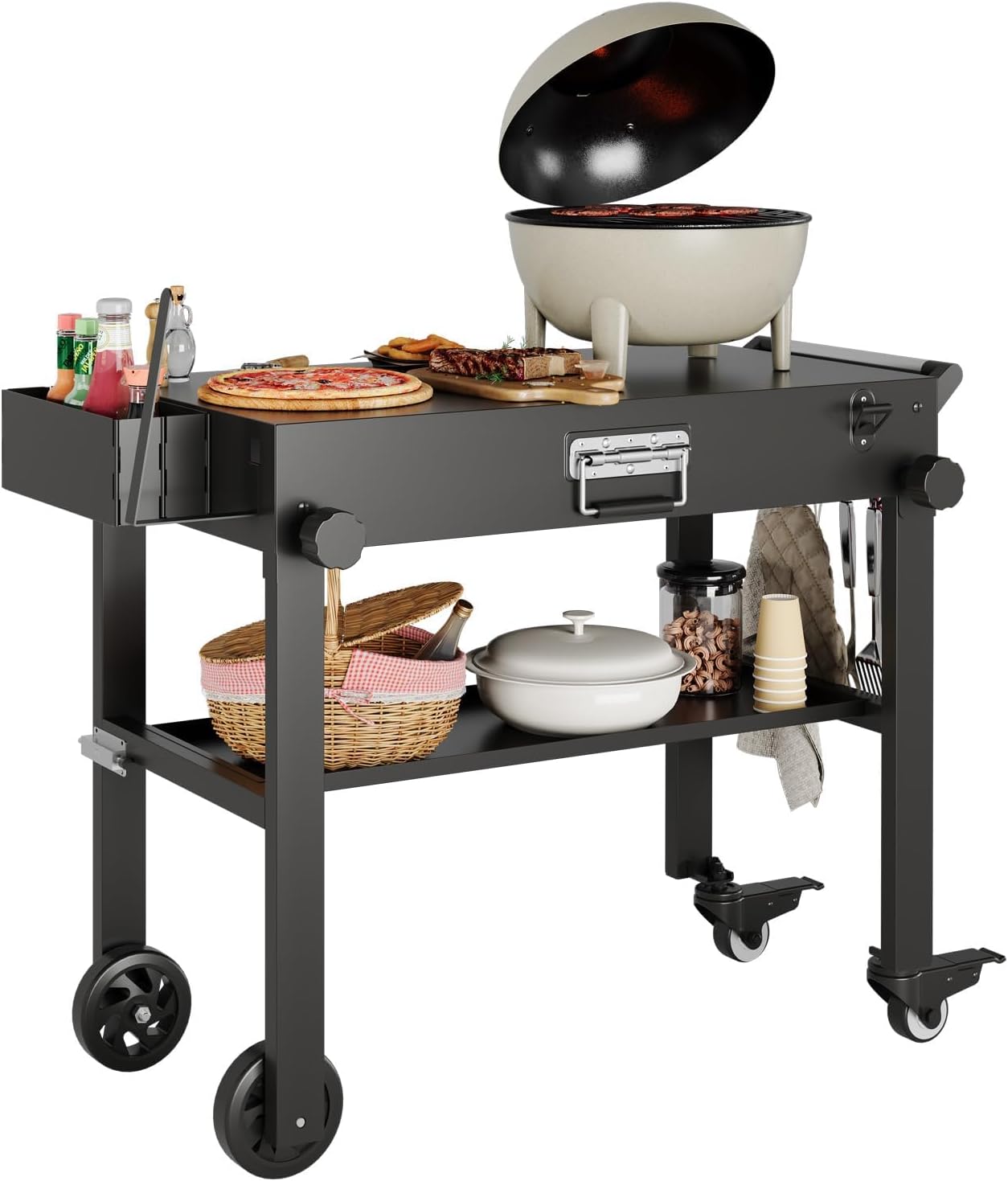 Camp Grill Portable Folding - Carrito de parrilla portátil Tacleekii para