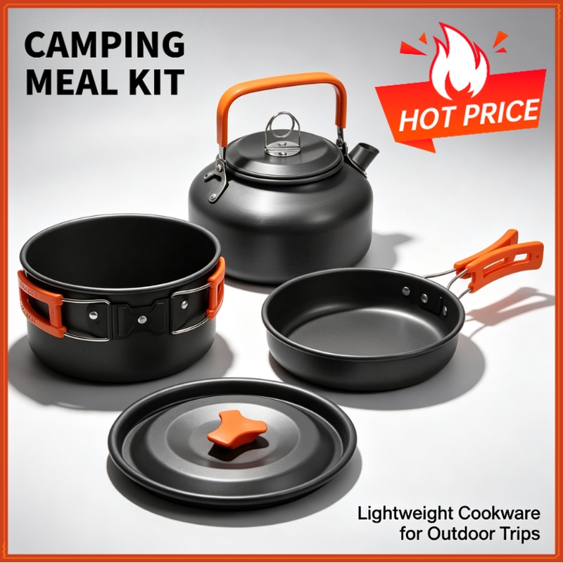 Camping Cooking Backpack - Juego de cocina para acampar, utensilios