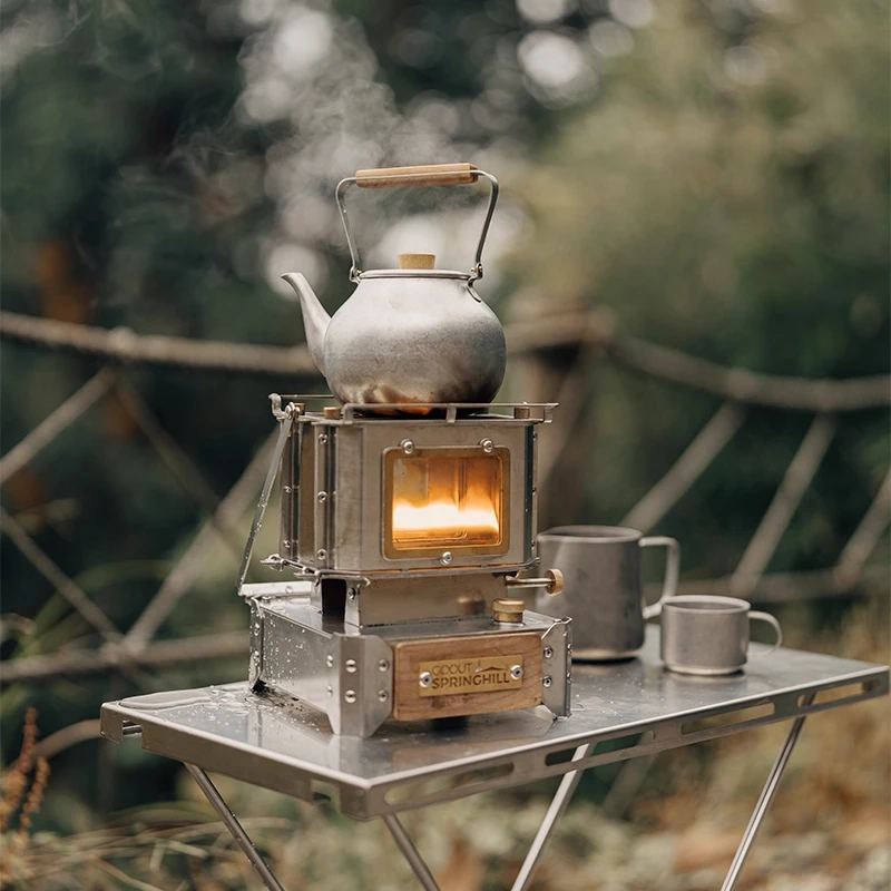 Camping Double Cooking Stove - Estufa de Camping de estilo Vintage,