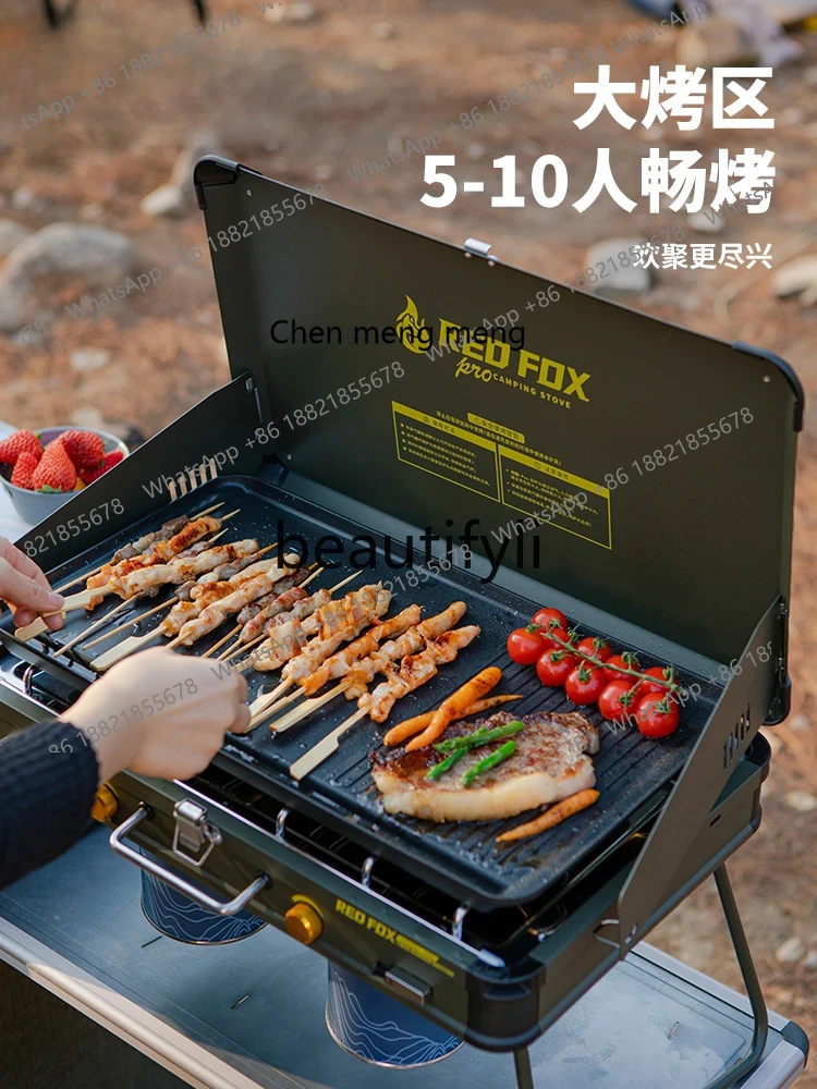 Parrilla de Gas de doble cabez - Camping Double Cooking Stove reseña y precio