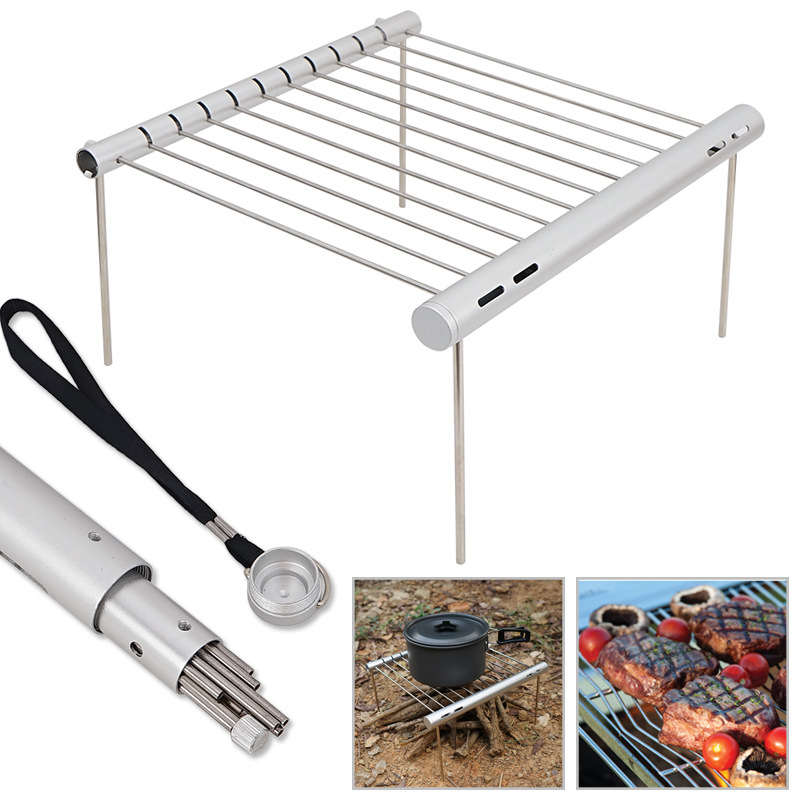Mini parrilla de barbacoa de b - Camp Grill Portable Folding reseña y precio