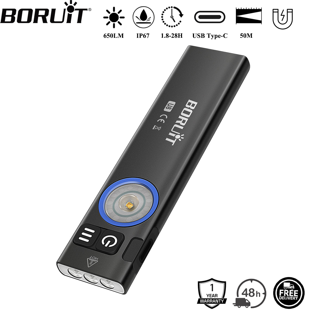 BORUiT U8 650LM EDC linterna L - Camping Cooking Fish reseña y precio