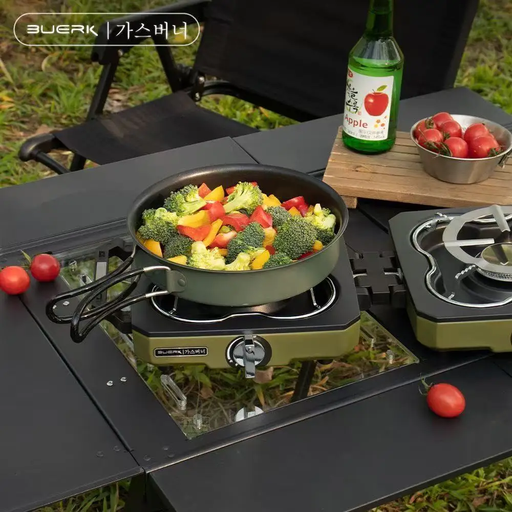 Estufa de Camping BUERK, quema - Camping Double Cooking Stove reseña y precio