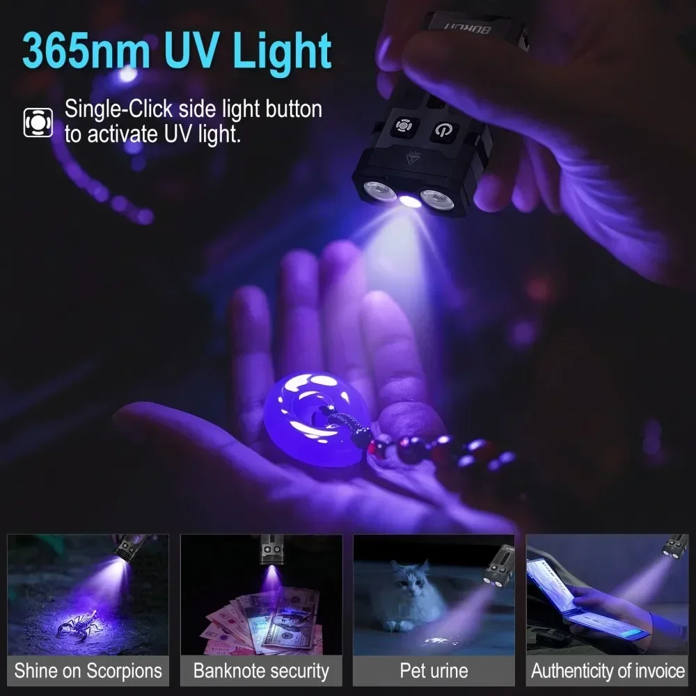 BORUiT EV20 1100LM EDC UV llav - Camping Cooking Fish reseña y precio