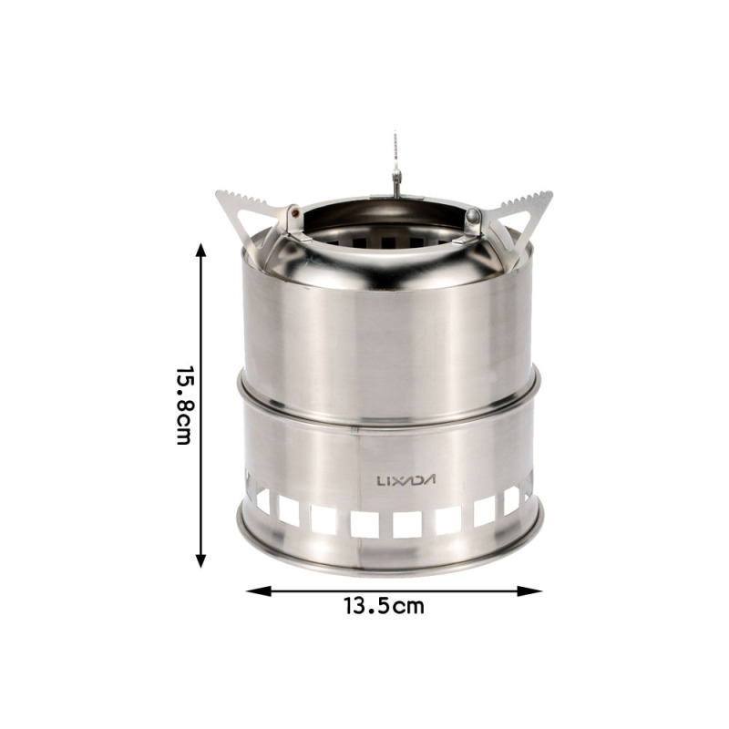 Lixada-estufa de leña de acero - Camping Cooking Wood Stove reseña y precio