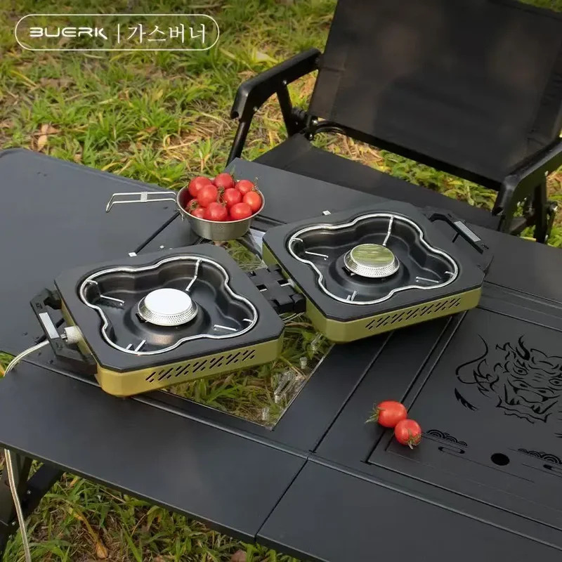 Estufa de Camping BUERK, quema - Camping Double Cooking Stove reseña y precio