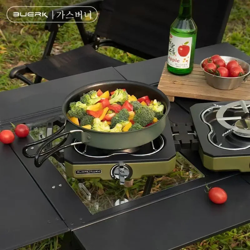 Estufa de Camping BUERK, quema - Camping Double Cooking Stove reseña y precio