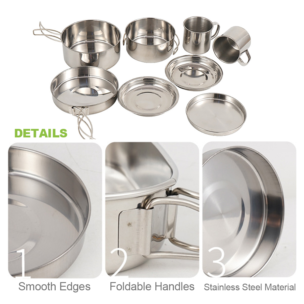 Utensilios de cocina para acam - Camping Cooking Set Large reseña y precio