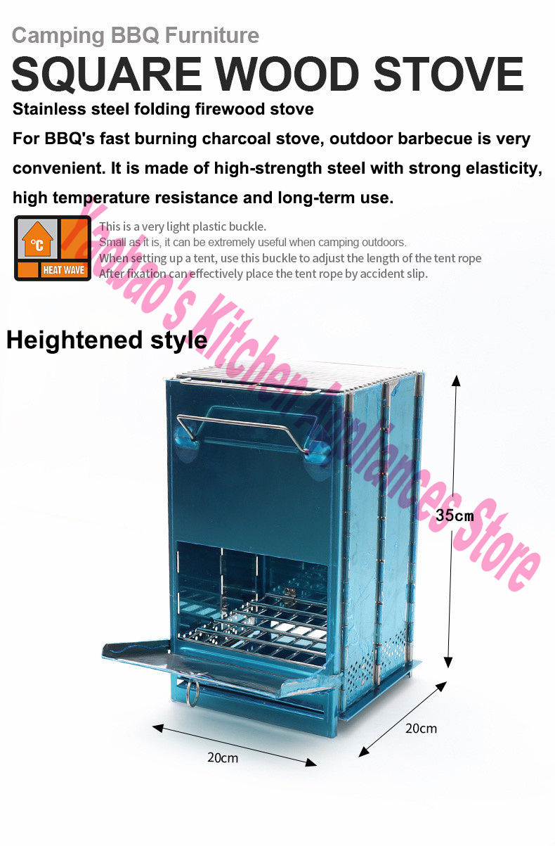 Estufa de Leña Portátil Desmon - Camping Cooking Wood Stove reseña y precio