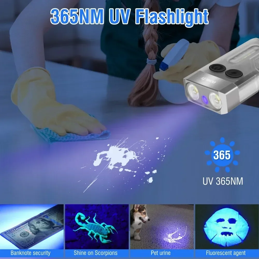 BORUiT V10 llavero UV LED EDC  - Camping Cooking Fish reseña y precio