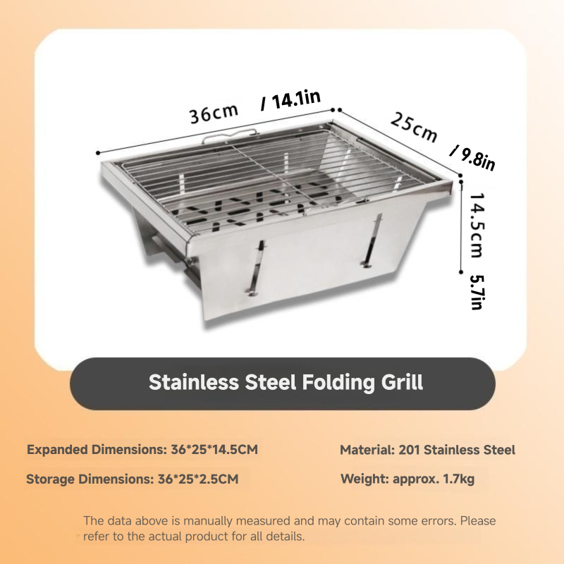 WESTTUNE IGT-parrilla de barba - Camp Grill Portable Folding reseña y precio