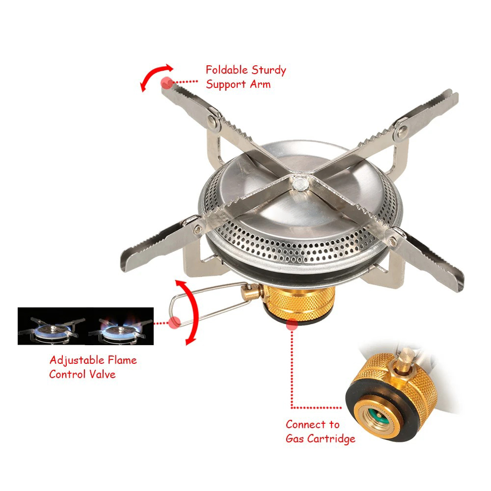 Estufa de Gas para acampar al  - Camping Cooking Wood Stove reseña y precio