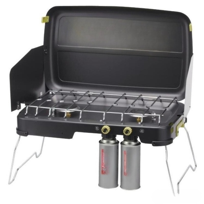 Estufa de Cassette portátil a  - Camping Double Cooking Stove reseña y precio