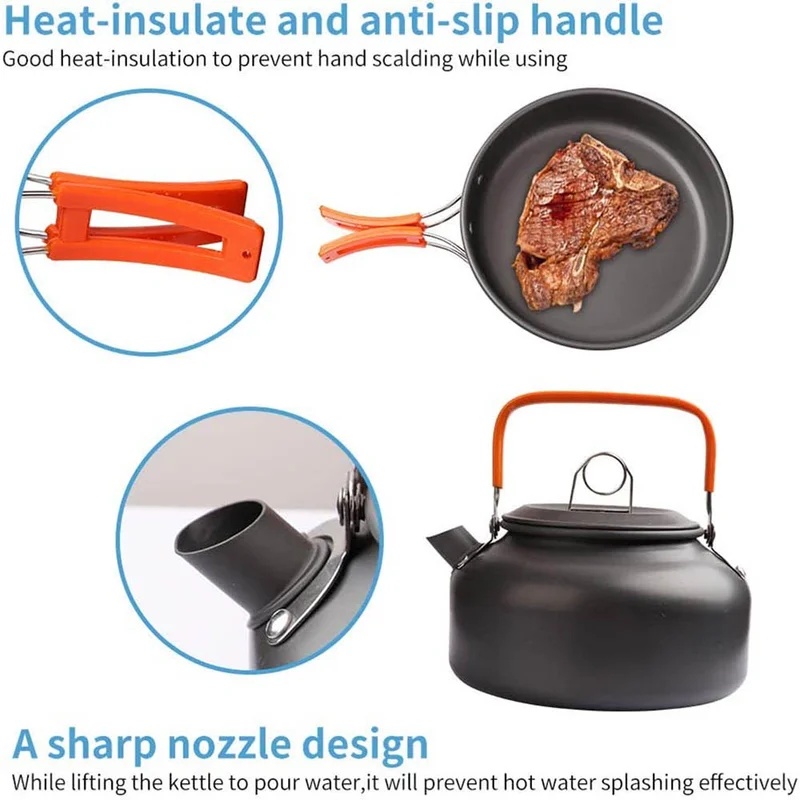 Juego de Utensilios de Cocina  - Camping Cooking Set For 4 reseña y precio